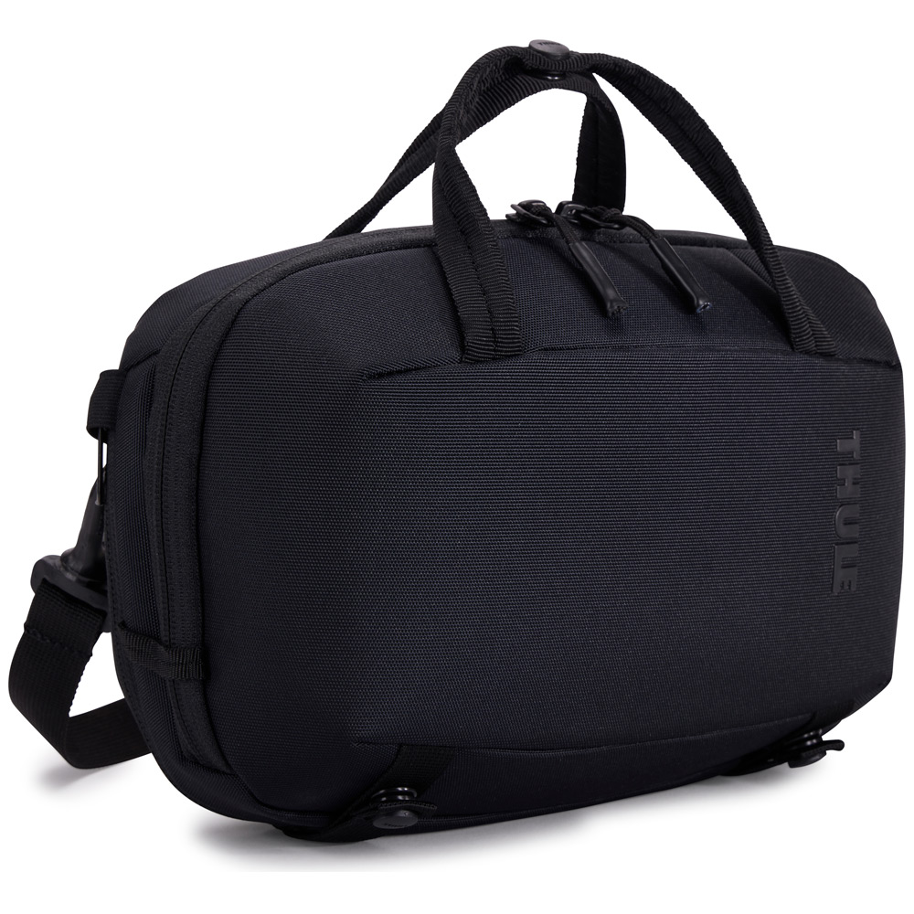 Cross body black top