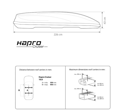  Автомобильный бокс Hapro Cruiser 10.8 черный матовый компании RackWorld